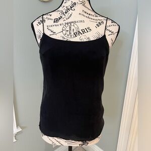 Banana Republic 100% Silk Spaghetti Strap Tank | Size 2 | Lined | Black |